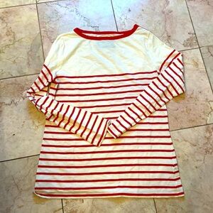 Mini Boden boat neck long sleeve shirt